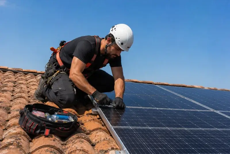 Maintenance et monitoring de panneaux solaires aux Clefs