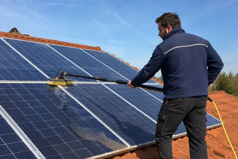 Nettoyage et entretien de panneaux solaires aux Clefs