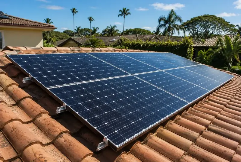 Installation de panneaux solaires aux Clefs